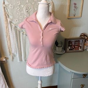 Y2k Pink Polo Women's Top